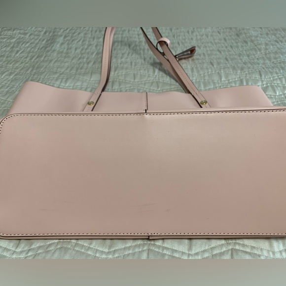 J.Crew Blush Pink Leather Tote & Matching Wallet 100% Genuine Leather - Picture 4 of 16
